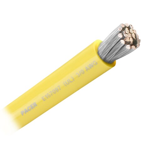 Pacer Group Pacer Yellow 3/0 AWG Battery Cable - Sold By The Foot WUL3/0YL-FT